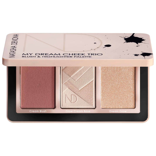 My Dream Cheek Trio   Cream Blush, Glow Cream Base and Glow Powder Highlighter