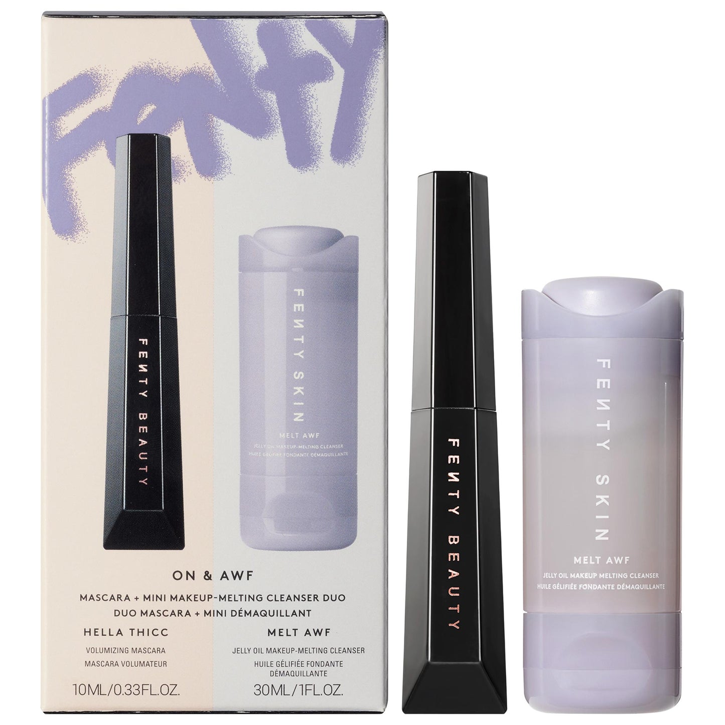 On & Awf Mascara and Mini Makeup Melting Cleanser Duo