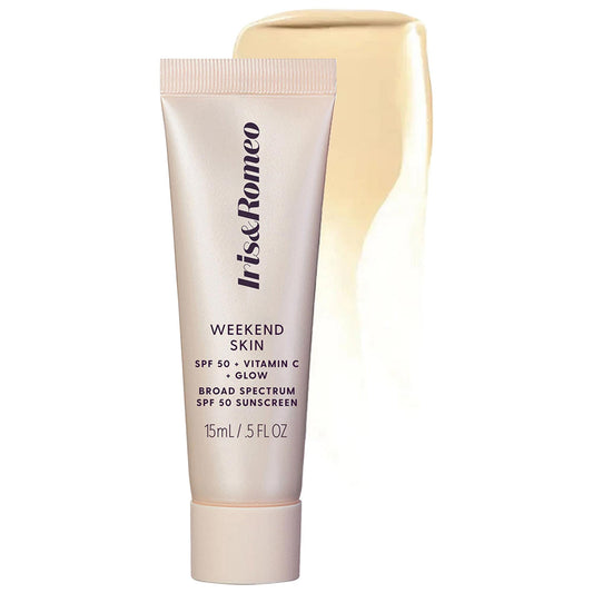 Mini Weekend Skin SPF 50 Instant Glow Tinted Mineral Sunscreen with Vitamin C + Niacinamide