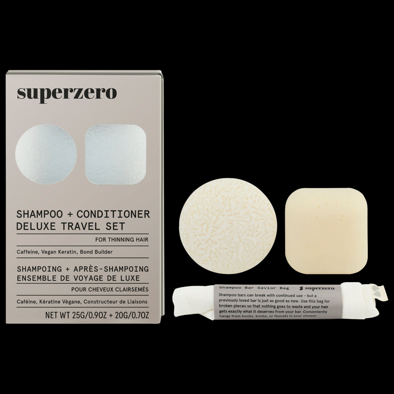 Mini Shampoo and Conditioner Bar Set For Thinning Hair