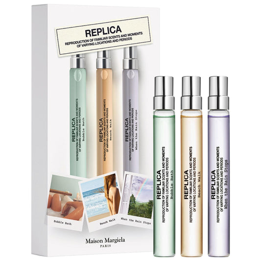 ’REPLICA’ Travel Spray Set   Bubble Bath, Beach Walk, When the Rain Stops