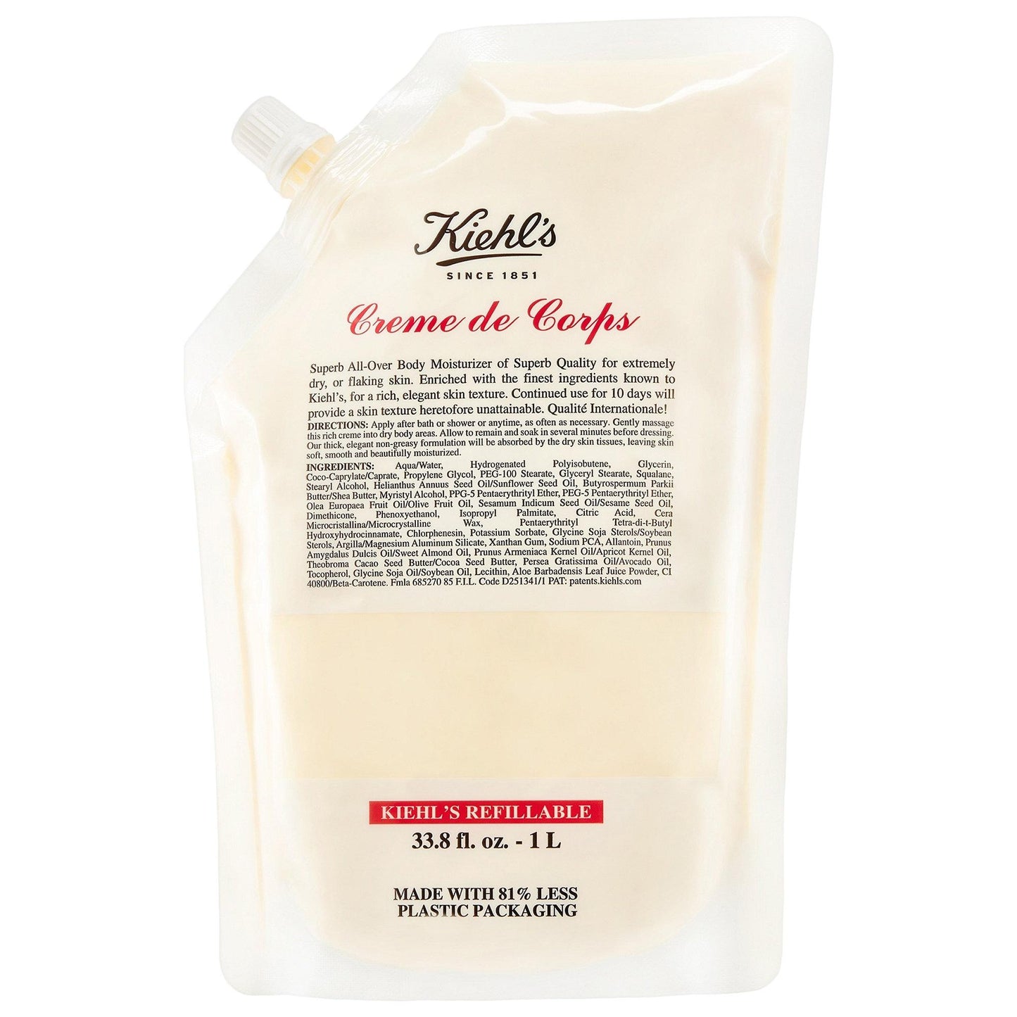 Crème de Corps Refillable Hydrating Body Lotion with Squalane
