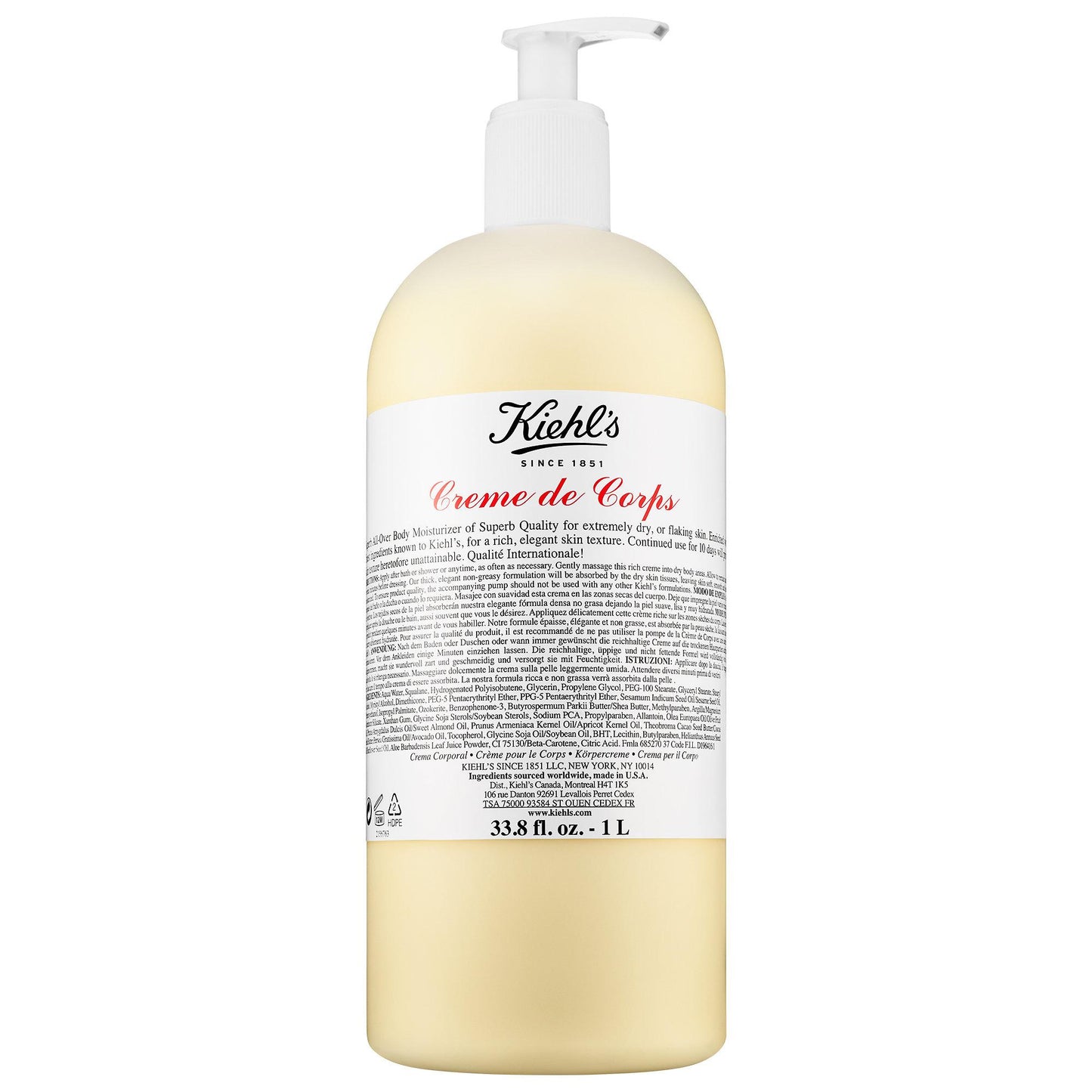 Crème de Corps Refillable Hydrating Body Lotion with Squalane